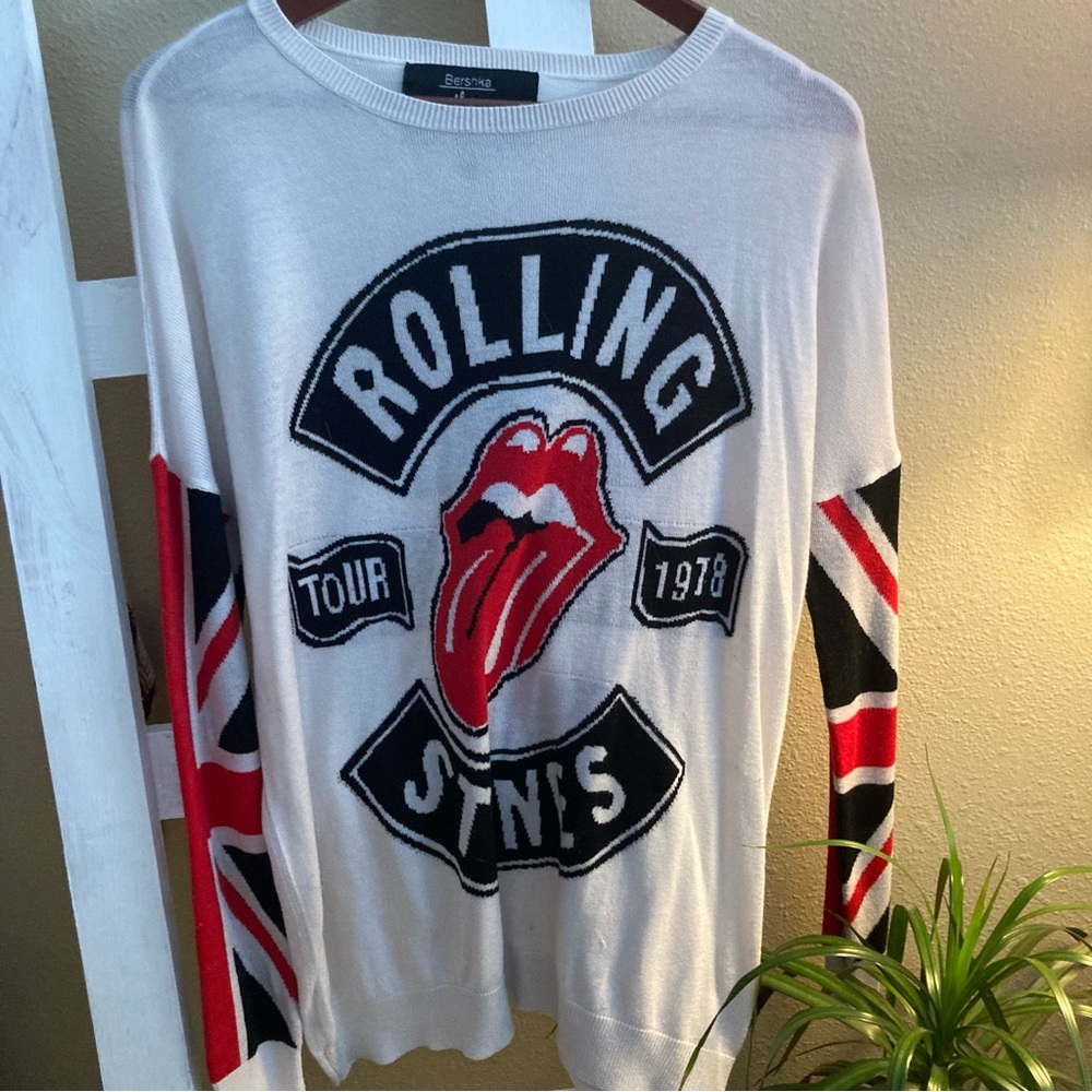 Bershka- Rolling Stones Tour 1978 Loose fitting Sweater